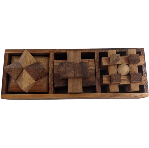 3-in-One Wooden Puzzle Games Set - 3D Puzzles for Teens and Adults  🧩🌳 - Picture 11 of 15